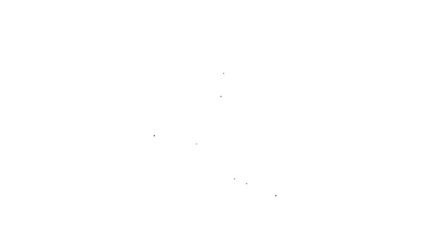 Línea negra Icono del concepto de trading bursátil móvil aislado sobre fondo blanco. Comercio en línea, análisis bursátil, negocios e inversiones. Animación gráfica de vídeo 4K — Vídeos de Stock