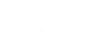 Siyah çizgi bilgisayar ekranı ekranı simgesi beyaz arkaplanda izole edildi. Elektronik cihaz. Ön manzara. 4K Video hareketli grafik canlandırması