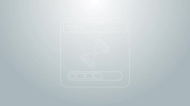 Gri arkaplanda bir işlem çubuğu simgesi bulunan bir veri penceresi yükleniyor. 4K Video hareketli grafik canlandırması