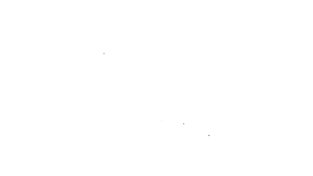 Zwarte lijn Software, web developer programmeercode pictogram geïsoleerd op witte achtergrond. Javascript computer script willekeurige delen van de programmacode. 4K Video motion grafische animatie — Stockvideo