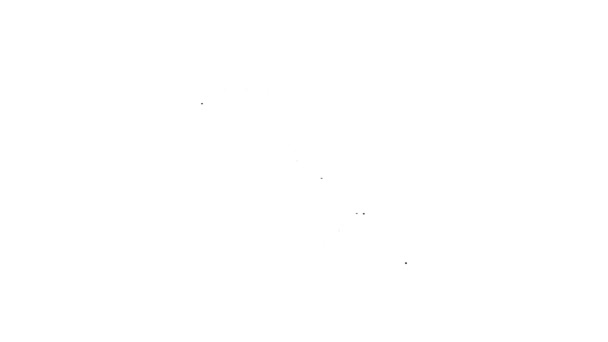 Icono de lenguaje de programación Python de línea negra aislado sobre fondo blanco. Signo de lenguaje de codificación Python en el navegador. Dispositivo, programación, desarrollo de concepto. Animación gráfica de vídeo 4K — Vídeos de Stock