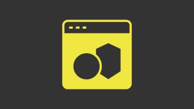 Sarı Yazılım, web geliştirici programlama kodu simgesi gri arkaplanda izole edildi. Program kodunun rastgele bilgisayar betiği parçalarını Javascript et. 4K Video hareketli grafik canlandırması
