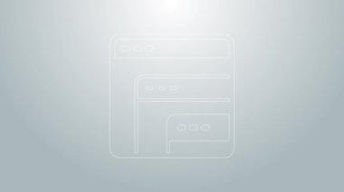 Mavi çizgi Yazılım, web geliştirici programlama kodu simgesi gri arkaplanda izole edildi. Program kodunun rastgele bilgisayar betiği parçalarını Javascript et. 4K Video hareketli grafik canlandırması