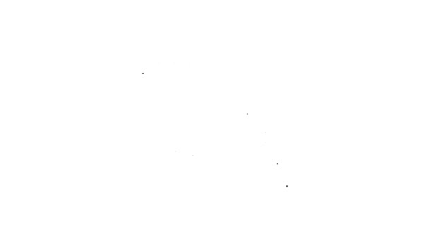 Navigateur ligne noire avec icône de bouclier isolé sur fond blanc. Sécurité, sûreté, protection, concept de vie privée. Animation graphique de mouvement vidéo 4K — Video