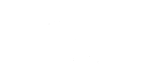 Linea nera Icona del concetto di bug di sistema isolata su sfondo bianco. Concetto di bug codice. Bug nel sistema. Ricerca bug. Animazione grafica 4K Video motion — Video Stock
