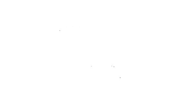 Black line Software, icona del codice di programmazione dello sviluppatore web isolato su sfondo bianco. Javascript script del computer parti casuali del codice del programma. Animazione grafica 4K Video motion — Video Stock