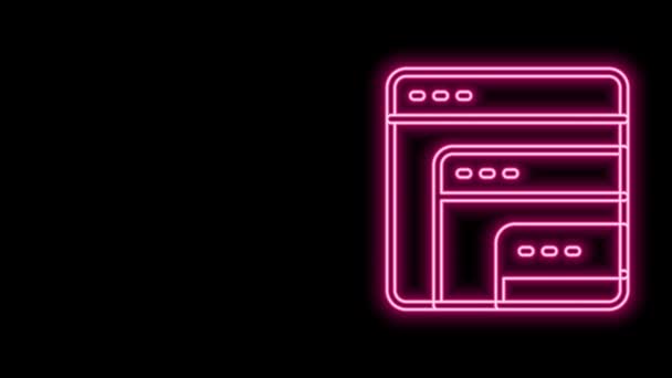 Glowing neon line Create account screen icon isolated on black background.  4K Video motion graphic animation — Stock Video © vectorvalera@  #477703658