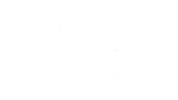 Zwarte lijn Browser bestanden pictogram geïsoleerd op witte achtergrond. 4K Video motion grafische animatie — Stockvideo