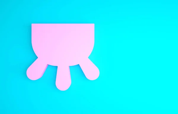 Ícone rosa Udder isolado no fundo azul. Conceito de minimalismo. 3D ilustração 3D render — Fotografia de Stock