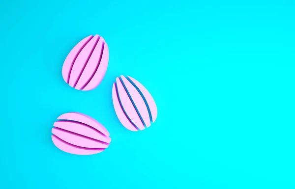 핑크씨의 특정 식물 아이콘은 푸른 배경에 분리되어 있습니다. 미니멀리즘의 개념입니다. 3d 삽화 3D 렌더링 — 스톡 사진