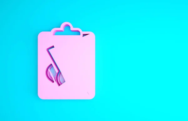 Pink Planning strategy concept icon isolated on blue background. Baseball cup formation and tactic. Minimalism concept. 3d illustration 3D render