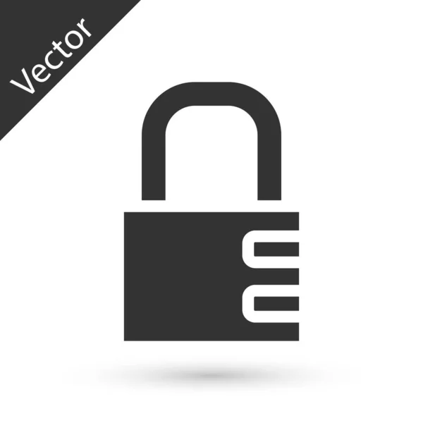 Icono de bloqueo de combinación de Grey Safe aislado sobre fondo blanco. Candado de combinación. Seguridad, seguridad, protección, contraseña, privacidad. Vector — Vector de stock
