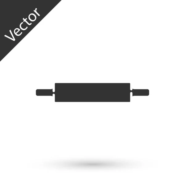 Icono de rodillo gris aislado sobre fondo blanco. Vector — Archivo Imágenes Vectoriales