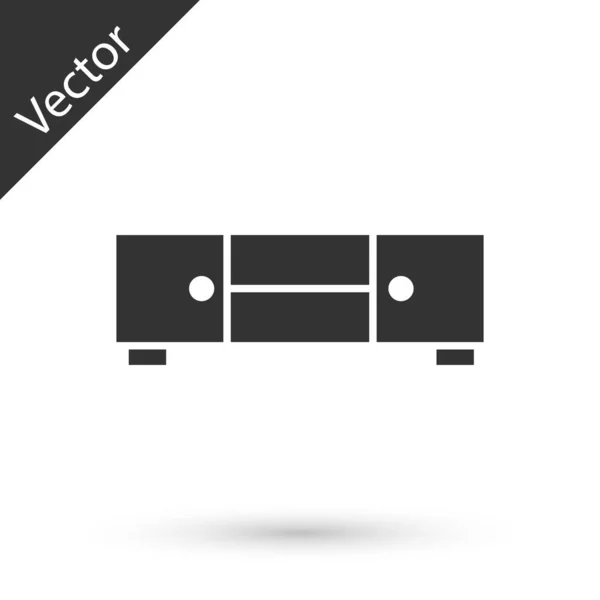 Pecho gris de cajones icono aislado sobre fondo blanco. Vector — Vector de stock