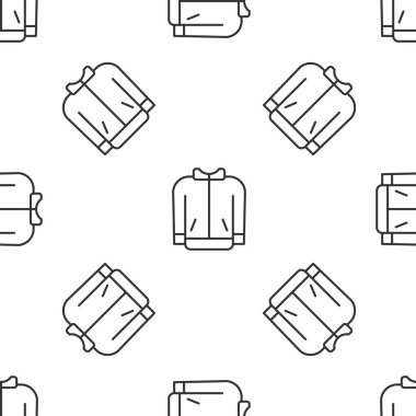 Gri çizgi Beyzbol tişörtü ikonu beyaz arka planda izole edilmiş pürüzsüz desen. Beyzbol forması, spor üniforması, raglan tişörtü sporu. Vektör