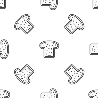 Beyaz arka planda izole edilmiş kruvazon simgesi için kızarmış ekmek ekmeği tostu. Öğle yemeği, akşam yemeği, kahvaltı atıştırmalığı. Vektör