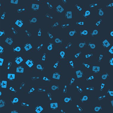 Tabasco sosu, Meksika sombrero sosu ve kusursuz desen. Vektör