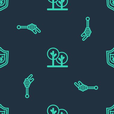 Hat Ağacı, Bal Çubuğu ve Domuzlu Kalkan. Vektör