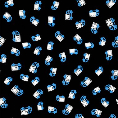 Çizgisiz dağıtım servisi simgesi siyah arkaplanda izole edilmiş. Ücretsiz nakliye. 24 saat ve hızlı teslimat. Vektör