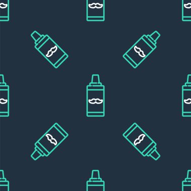 Çizgi traş jeli köpük simgesi siyah arkaplanda izole edilmiş. Tıraş köpüğü. Vektör