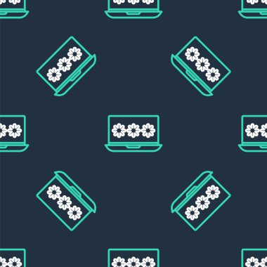 Siyah arkaplanda izole edilmiş parola bildirim simgesine sahip dizüstü bilgisayar. Güvenlik, kişisel erişim, kullanıcı yetkisi, giriş formu. Vektör