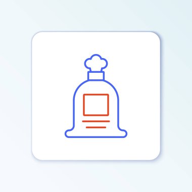 Beyaz arkaplanda tam torba simgesi izole edildi. Renkli taslak konsepti. Vektör