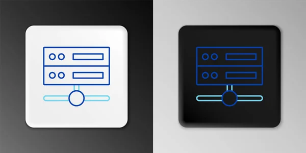 Line Server, Data, Web Hosting pictogram geïsoleerd op grijze achtergrond. Kleurrijk concept. Vector — Stockvector