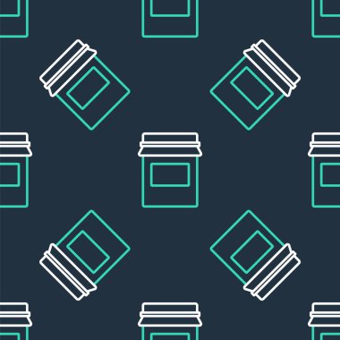 Jam Jam çizgisi simgesi siyah arkaplanda izole edilmiş. Vektör