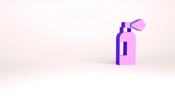 Purple Pet icono de champú aislado sobre fondo blanco. Señal de cuidado de mascotas. Símbolo de limpieza. Concepto minimalista. 3D ilustración 3D render —  Fotos de Stock