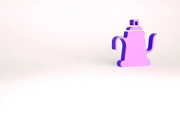 Purple Riego puede icono aislado sobre fondo blanco. Símbolo de riego. Concepto minimalista. 3D ilustración 3D render —  Fotos de Stock