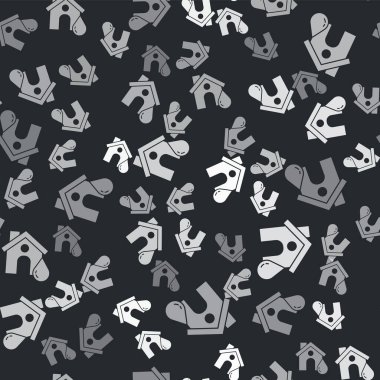 Gri Ev sel ikonu, siyah arka planda kusursuz desen izole etti. Suyun altındaki evi sel basıyor. Sigorta konsepti. Güvenlik, güvenlik, koruma, konsepti koruma..