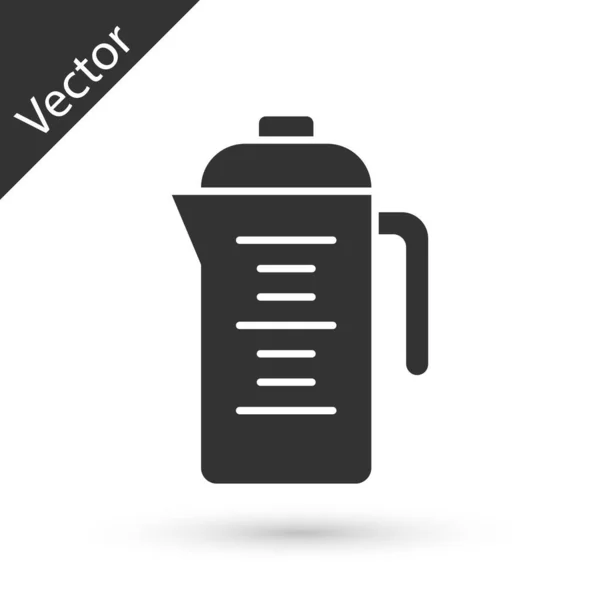 Tetera gris icono aislado sobre fondo blanco. Vector — Vector de stock