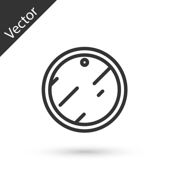 Línea gris Icono de tabla de cortar aislado sobre fondo blanco. Símbolo de tabla de cortar. Vector — Vector de stock