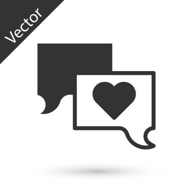 Beyaz arkaplanda gri konuşma balonu sohbet simgesi izole edildi. İleti simgesi. İletişim ya da yorum sohbet sembolü. Vektör