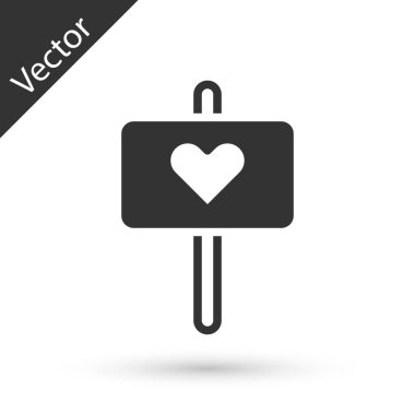 Gri Barış simgesi beyaz arka planda izole edildi. Hippi barış sembolü. Vektör