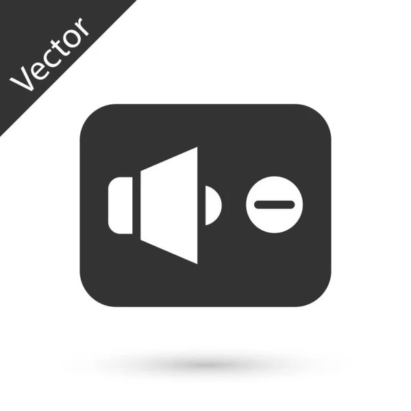 Altavoz Gris Icono Mudo Aislado Sobre Fondo Blanco Hay Icono — Vector de stock