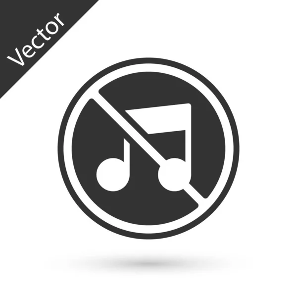Grey Speaker Mute Icon Isolated White Background Sound Icon Volume — Stock Vector