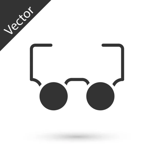 Graue Brille Symbol Isoliert Auf Weißem Hintergrund Brillengestell Symbol Vektor — Stockvektor