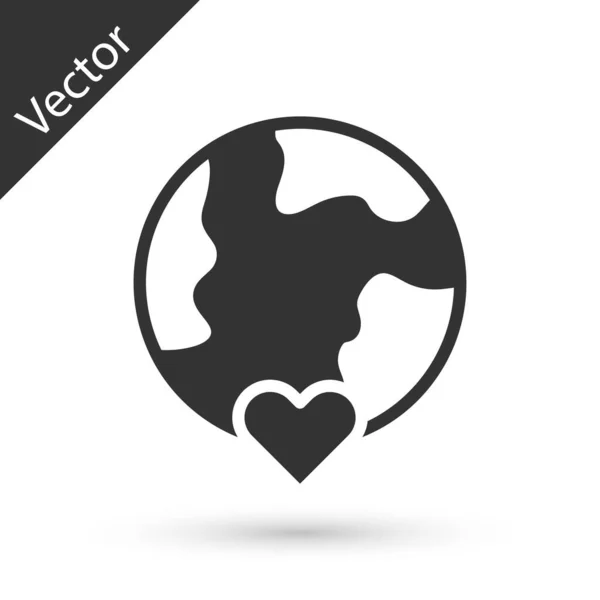 Мир Сердца Икона Любви Белом Фоне Вектор — стоковый вектор
