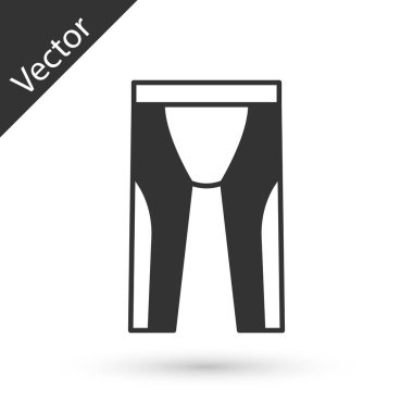 Beyaz arka planda izole edilmiş dalgıç ikonu için gri dalış kıyafeti. Su altı ekipmanları. Vektör