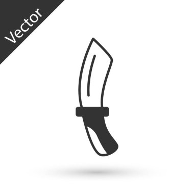 Beyaz arka planda izole edilmiş gri dalış bıçağı ikonu. Vektör