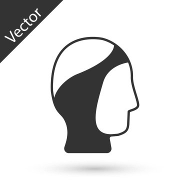 Gri dalış başlığı simgesi beyaz arkaplanda izole edildi. Zıpkınla balık avlama şapkası. Su altı ekipmanları. Vektör