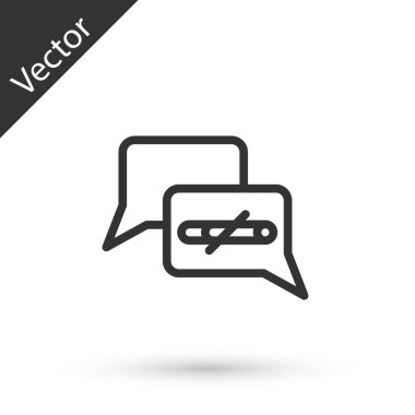 Gri çizgi. Beyaz arkaplanda sigara ikonu yok. Sigara içmek yasaktır işareti. Vektör