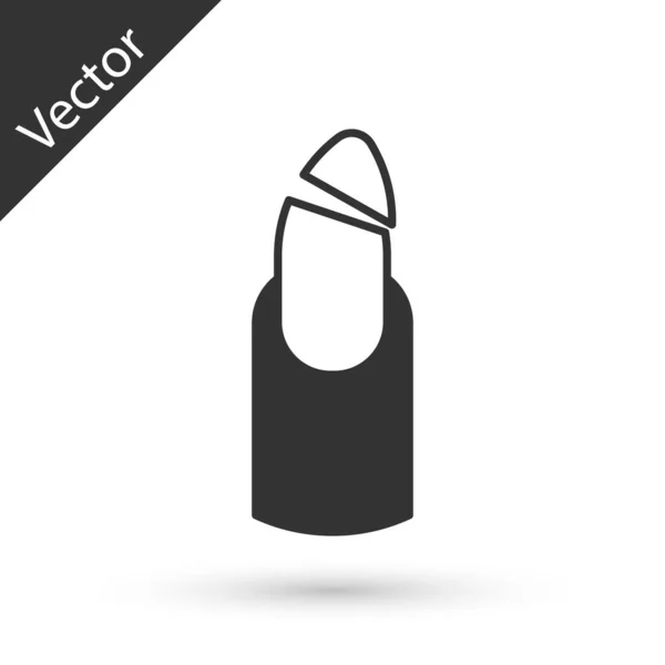 회색깨어진 아이콘은 배경에서 분리되었습니다 손톱이 으스러졌어 Vector — 스톡 벡터