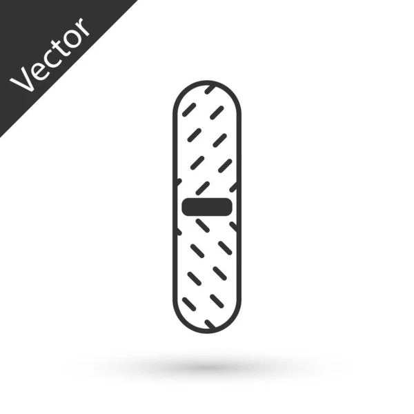 Graues Nagelfeilen Symbol Isoliert Auf Weißem Hintergrund Maniküre Werkzeug Vektor — Stockvektor