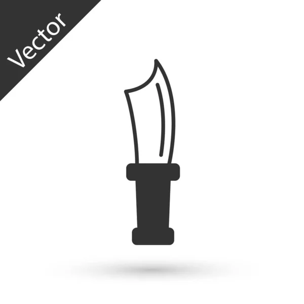 Grijs Duikmes Pictogram Geïsoleerd Witte Achtergrond Vector — Stockvector