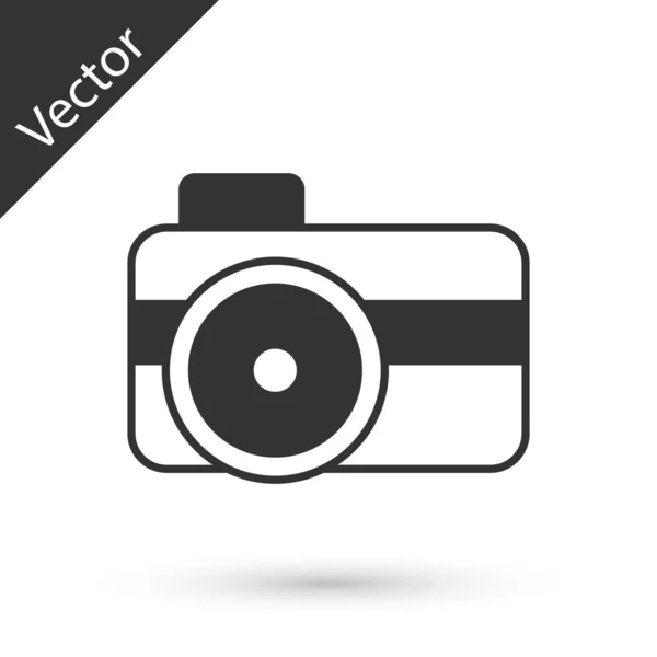 Cámara Fotográfica Gris Para Icono Del Buzo Aislado Sobre Fondo — Vector de stock