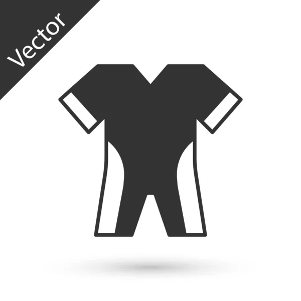 Traje Neopreno Gris Para Icono Del Buceo Aislado Sobre Fondo — Vector de stock