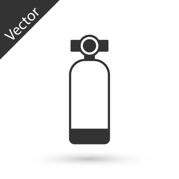 Icono Aqualung Gris Aislado Sobre Fondo Blanco Tanque Oxígeno Para — Vector de stock