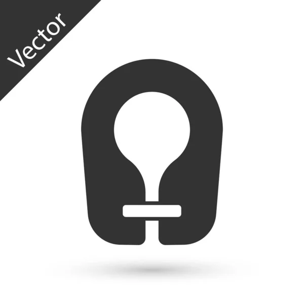 Icono Chaleco Salvavidas Gris Aislado Sobre Fondo Blanco Icono Del — Vector de stock